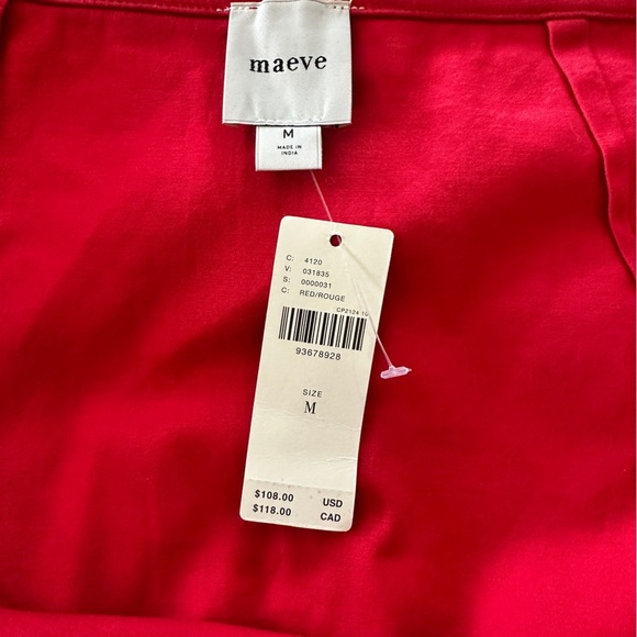 Anthropologie Maeve Red Bow Embroidered Midi Pencil Skirt Size M - Picture 11 of 14